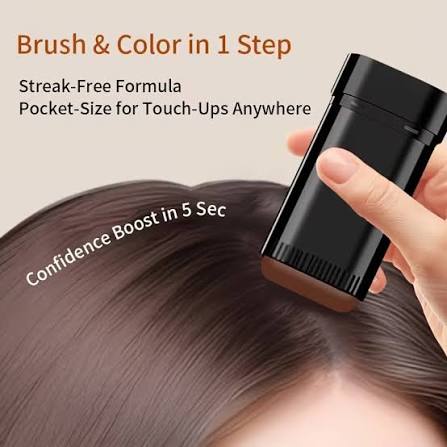 Hair Color Stick Instant Root Touch-Up - Portable Solution For Quick And Easy Gray Hair Coverage And Temporary Root Concealing - 20g - Black