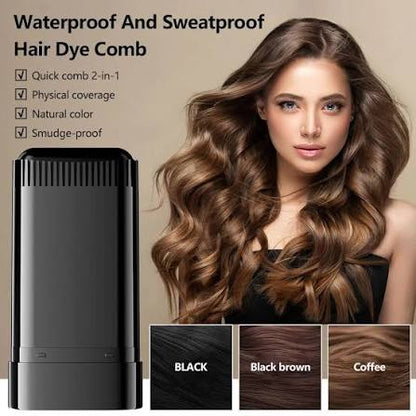 Hair Color Stick Instant Root Touch-Up - Portable Solution For Quick And Easy Gray Hair Coverage And Temporary Root Concealing - 20g - Black
